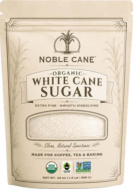 Noble Cane Organic Cane Sugar — Extra-Fine White (24 oz)